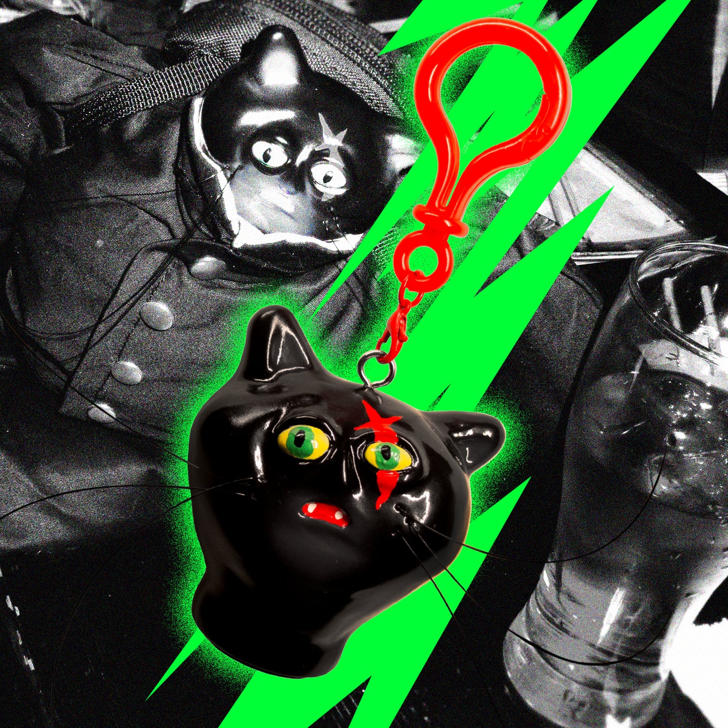 2001A  BAD CAT keychain